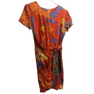 Vintage K.C. Spencer Floral Wrap Dress 8
